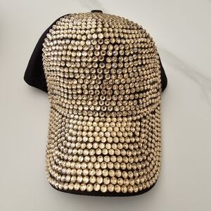 Gold Rhinestone Cap